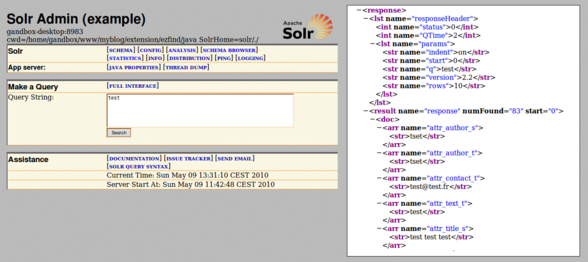 Solr Web administration